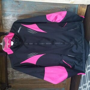 Craft L3 Protection Black & Pink Full Zip Cycling Jacket - Women's XL